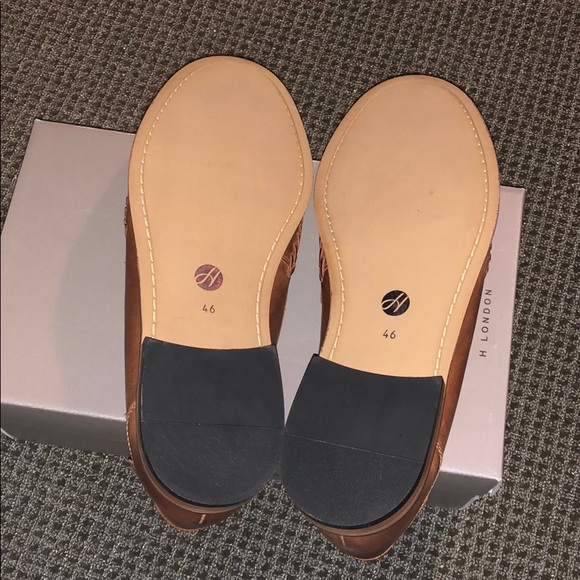 H London Alloa Leather Loafers in Congac - Picture 3 of 3